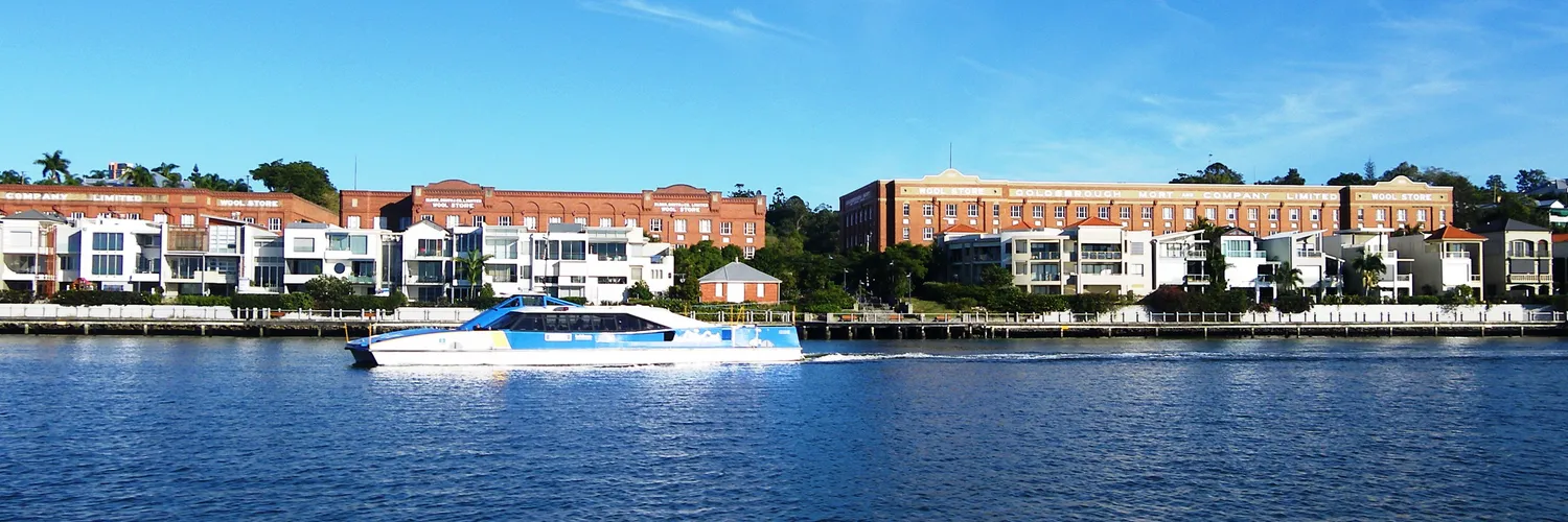 Riverside apartment buildings in Brisbane
