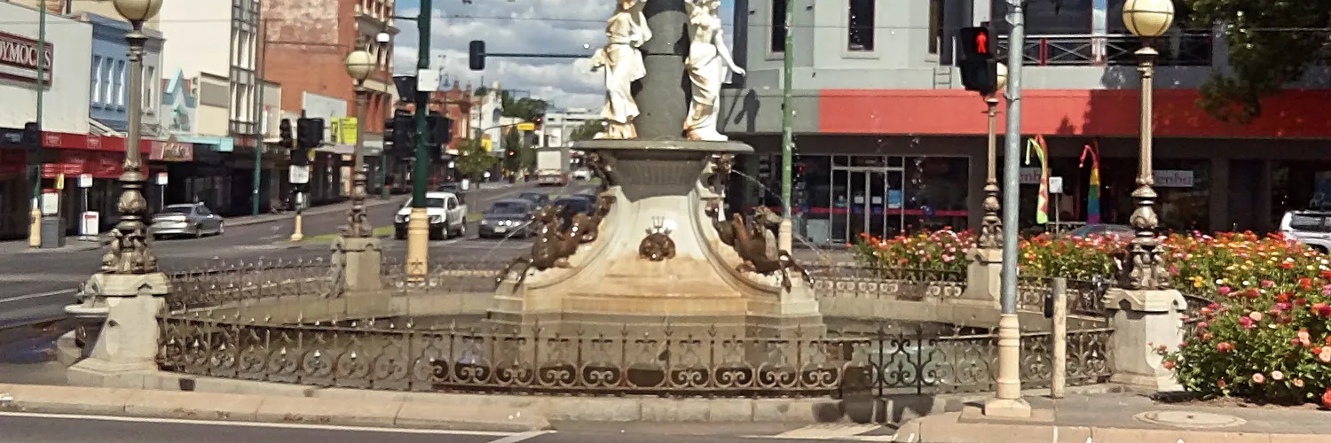 The Alexandra Fountain in central Bendigo
