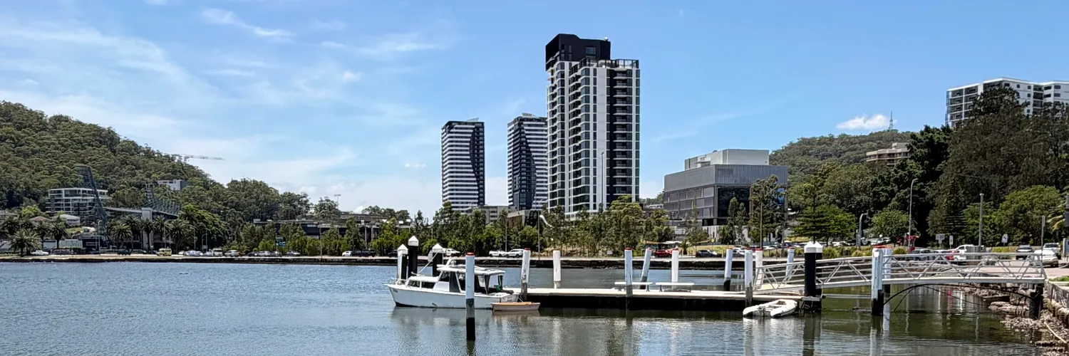 Gosford city centre on the Central Coast waterfront